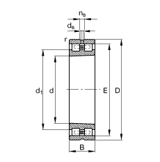 圓柱滾子軸承 NN3034-AS-K-M-SP, 根據(jù) DIN 5412-4 標(biāo)準(zhǔn)的主要尺寸, 非定位軸承, 雙列，帶錐孔，錐度 1:12 ，可分離, 帶保持架，減小的徑向內(nèi)部游隙，限制公差