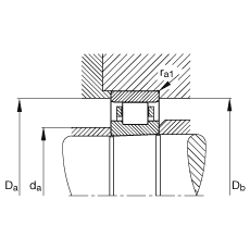 圓柱滾子軸承 N1914-K-M1-SP, 浮動軸承，帶錐孔，錐度 1:12，可分離，帶保持架，減少的徑向內部游隙，加嚴公差
