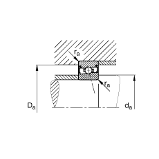 主軸軸承 HSS71914-C-T-P4S, 調節，成對安裝，接觸角 α = 15°，兩側唇密封，非接觸，加嚴公差