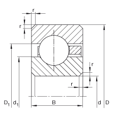 薄截面軸承 CSCB020, 深溝球軸承，類型C，運行溫度 -54°C 到 +120°C