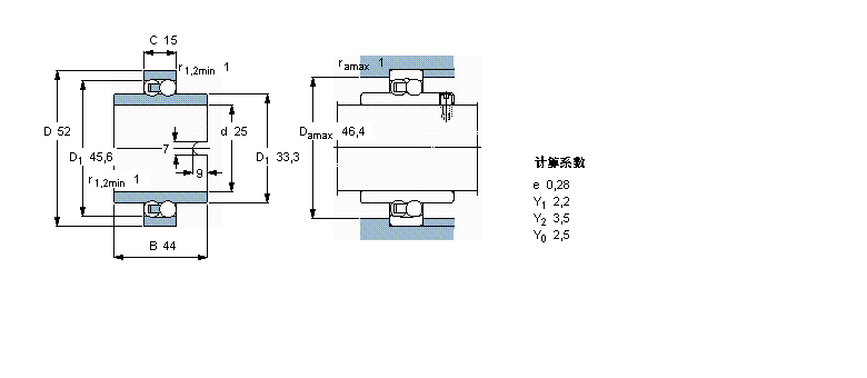 SKF 自調心球軸承, 圓柱孔和圓錐孔, 寬內圈11205ETN9樣本圖片