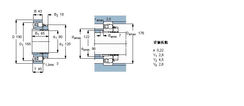 SKF 自調(diào)心球軸承, 帶緊定套, 無(wú)密封件1318K+H318樣本圖片