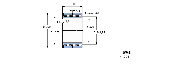 SKF 圓柱滾子軸承, 六列NNU6944M樣本圖片