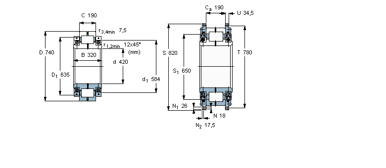 SKF 圓柱滾子軸承, 剖分式單列BC1B319576DA樣本圖片