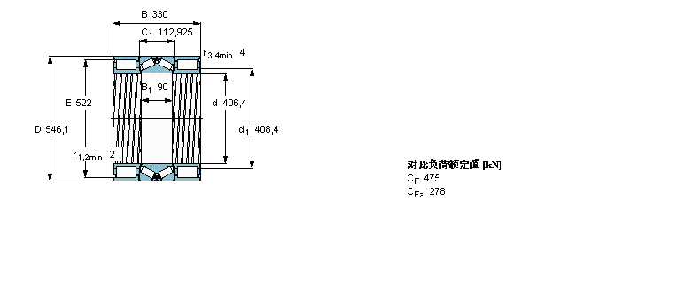 SKF 組合式圓柱滾子軸承/圓錐滾子軸承, 組合式圓柱滾子軸承/圓錐滾子軸承BVNB328753/HA1樣本圖片