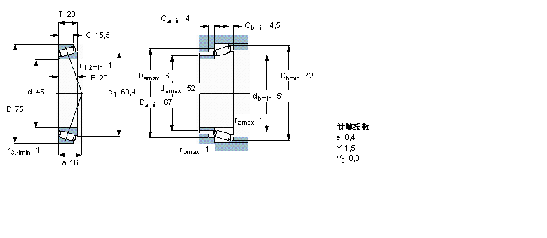 SKF 圓錐滾子軸承, 單列, 公制軸承32009X/Q樣本圖片