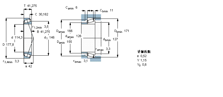 SKF 圓錐滾子軸承, 單列, 英制軸承64450/64700樣本圖片