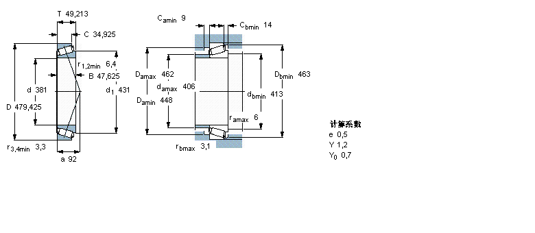 SKF 圓錐滾子軸承, 單列, 英制軸承L865547/512樣本圖片
