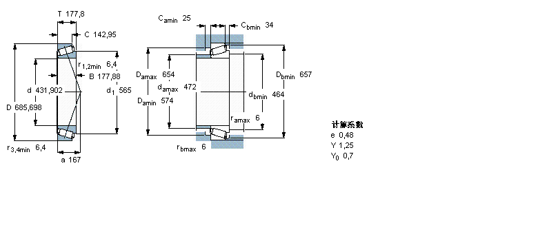 SKF 圓錐滾子軸承, 單列, 英制軸承BT1B332900樣本圖片