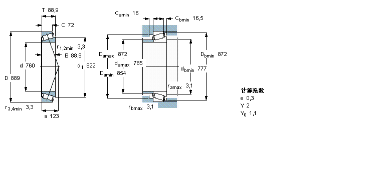 SKF 圓錐滾子軸承, 單列, 英制軸承L183448/410樣本圖片