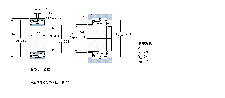 SKF 球面滾子軸承, 圓柱和圓錐孔, 圓錐型內(nèi)孔, 兩面密封件23152-2CS5K/VT143樣本圖片