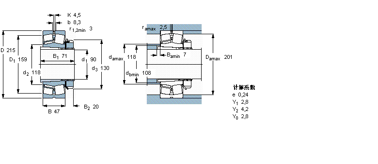 SKF 球面滾子軸承, 帶緊定套的21320EK+H320樣本圖片