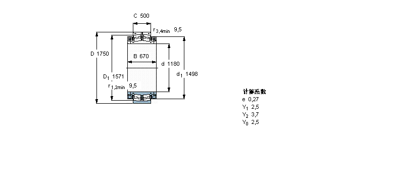 SKF 球面滾子軸承, 剖分式321542樣本圖片