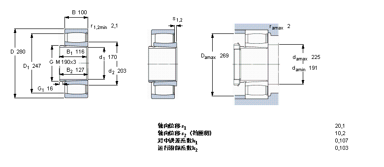 SKF CARB圓環滾子軸承, 帶退卸套的, 滿C4036K30V+AH24036樣本圖片