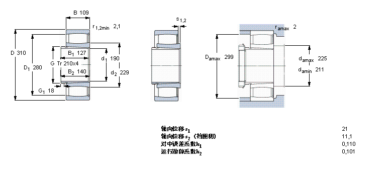 SKF CARB圓環滾子軸承, 帶退卸套的, 滿C4040K30V+AH24040樣本圖片