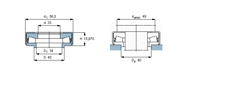 SKF 圓錐滾子推力軸承, 單向BFS-0004E/HA3樣本圖片