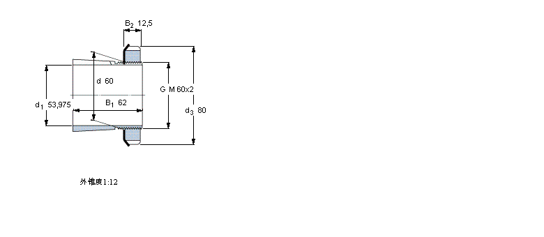 SKF 用于英制軸的緊定套HS2312樣本圖片