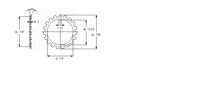 SKF MB(L)鎖定墊圈MB23樣本圖片