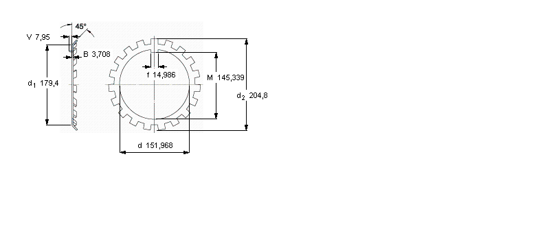 SKF W鎖緊墊圈, 英制尺寸W30樣本圖片