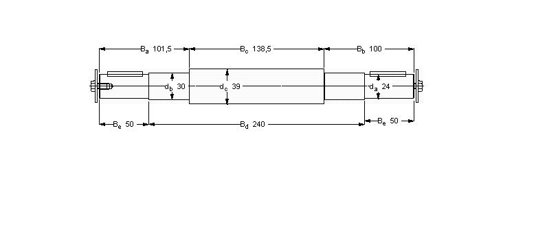 SKF 雙軸承單元, 用PDNB單元的軸VJ-PDNB306樣本圖片