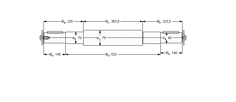 SKF 雙軸承單元, 用PDNB單元的軸VJ-PDNB314樣本圖片