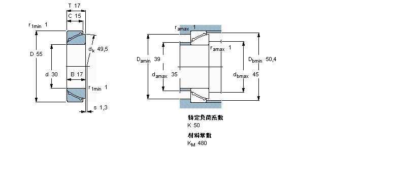 SKF 免維護角接觸球面滑動軸承GAC30F樣本圖片